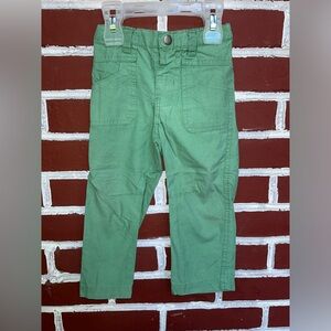 Green light cotton pants with adjustable elastic waist | size 24m